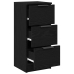 Armario Lateral de Roble Negro 30x30x70 cm Hecho de Madera Ingeniería