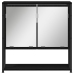 Espejo-Cabinet para Baño Roble Negro 60x16x60 cm Madera de ingeniería