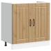 Gabinete de cocina  ""Lucca"" con doble lavabo en madera de roble artesanal