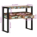 Mesas Auxiliares  Multicolor 90x33x75 cm de Madera Sólida Recuperada y Metal