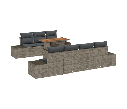 Conjunto de Sofá de Jardín  Juego de 8 Gris