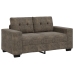 Sofá Loveseat  Gris Oscuro de 120 cm en Cuero Sintético