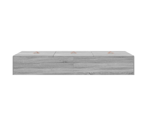 Estructura de Cama de Almacenamiento  Gris Sonoma 90x190 cm