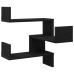 Estante de esquina  Negro Roble 40x40x49.5 cm Madera elaborada