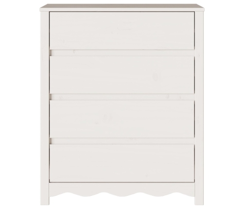 Cajonera  ""DRAMMEN"" Blanca 76,5x40x91 cm Madera Maciza de Pino
