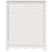 Cajonera  ""DRAMMEN"" Blanca 76,5x40x91 cm Madera Maciza de Pino