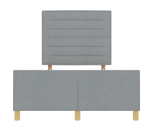 Estructura de cama de tela gris claro 160x200 cm
