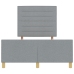 Estructura de cama de tela gris claro 160x200 cm