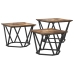 Mesitas de noche  3 pcs Madera de roble ahumada