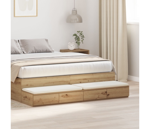 Mesa de Noche Roble Madera 150 x 36.5 x 16.5 cm Mesa de Noche