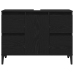 Gabinete para lavabo de baño  negro roble 80x33x60 cm de madera