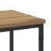 Mesa Consola  Roble Artesano 200x30x75 cm Madera Ingenierizada y Acero