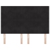 Cabezal  Botonera Tapizada Negro 140 cm Terciopelo