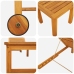 Tumbona  con mesa de madera de acacia, Tumbona  de madera de acacia