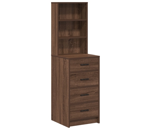 Almacén Alto Marrón Roble 40x41x135 cm Madera Ingenierizada