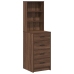 Almacén Alto Marrón Roble 40x41x135 cm Madera Ingenierizada