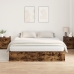 Estructura de cama  Roble ahumado Madera Doble Con almacenamiento