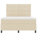 Cama con Somier y Colchón Crema 140x200 cm Tela