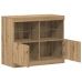Aparador  con luces LED de roble artesanal 81x37x67 cm