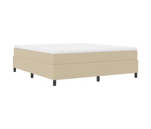 Cama con Base Spring  con Colchón Verde Claro Gris Super King Tela de Corduroy