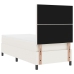 Cama con somier y colchón LED crema 90x200 cm tela de corduroy