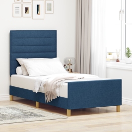Marco de Cama  Azul 90x200 cm Tela
