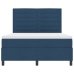Cama con Base de Resortes  Azul 160x200 cm Tela