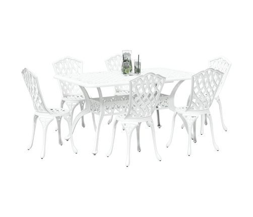 Juego de 4 Blanco Aluminio Fundido 150 cm x 90 cm x 72 cm