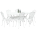 Juego de 4 Blanco Aluminio Fundido 150 cm x 90 cm x 72 cm