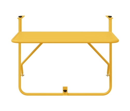 Mesa Colgante para Balcón VidaXL Plegable Mostaza 60x40 cm Acero