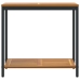 Mesa de Exterior  Natural y Negra 35x80x75 cm de Madera Sólida y Acero