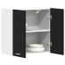 Gabinete Colgante de Roble Negro  60x31x60 cm Hecho de Madera Elaborada