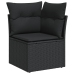 Conjunto de Sofá de Jardín  7 Piezas Negro Poliratán