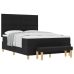 Cama con somier y colchón negro 140x200 cm tela