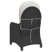 Sillón reclinable  con cojín de poliratán negro