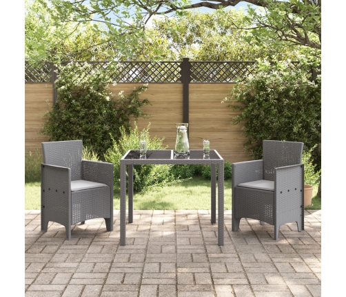 Silla de Jardín  Conjunto de 2 Gris claro Poliratán Estándar