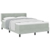 Cama con base de resortes y colchón gris claro 140x190 cm terciopelo