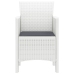 Silla de Jardín  Set de 2 Blanco, Antracita Polipropileno, Poliéster