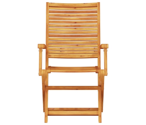 Juego de Bistro Plegable de 3 Piezas de Madera Maciza de Acacia
