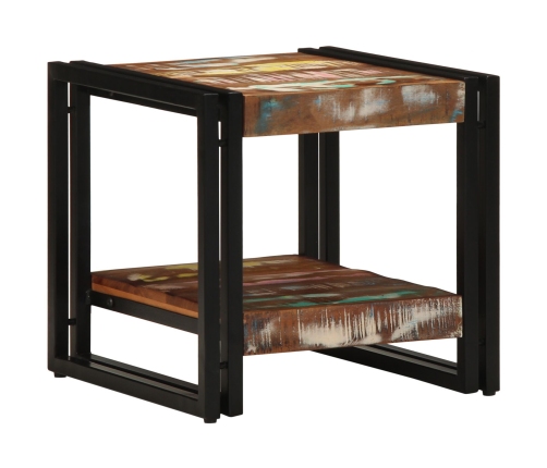 Mesa de Café Multicolor 40x50x38 cm Madera Maciza Recuperada