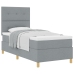 Cama con somier y colchón  Gris Claro 100x200 cm Tela