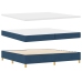 Cama con Somier  y Colchón & LED Azul 200x200 cm Tela