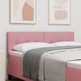 Cabecero  Tufted Botones Rosa 140 cm Terciopelo