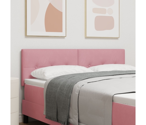 Cabecero  Tufted Botones Rosa 140 cm Terciopelo