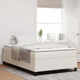 Cama con Base con Colchón Crema 120x200 cm Tela de Corduroy
