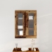 Armario de pared vidaxl con puertas de vidrio madera vieja 69,5x34x90 cm