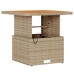 Conjunto de Comedor de Jardín de 3 Piezas con Cojines Beige de Ratán Poliéster y Acacia