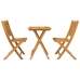 Conjunto de Bistro de Jardín de 3 Piezas  de Madera Sólida de Acacia