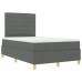 Cama con Somier  Gris Oscuro 120x200 cm Tela