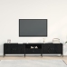 mueble de TV  con cajón negro de roble 200x25x44 cm de madera elaborada